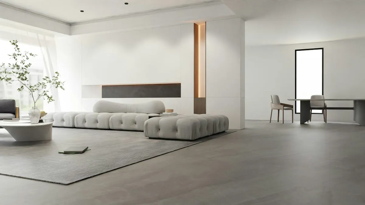 Styled modern home featuring sculptural accents